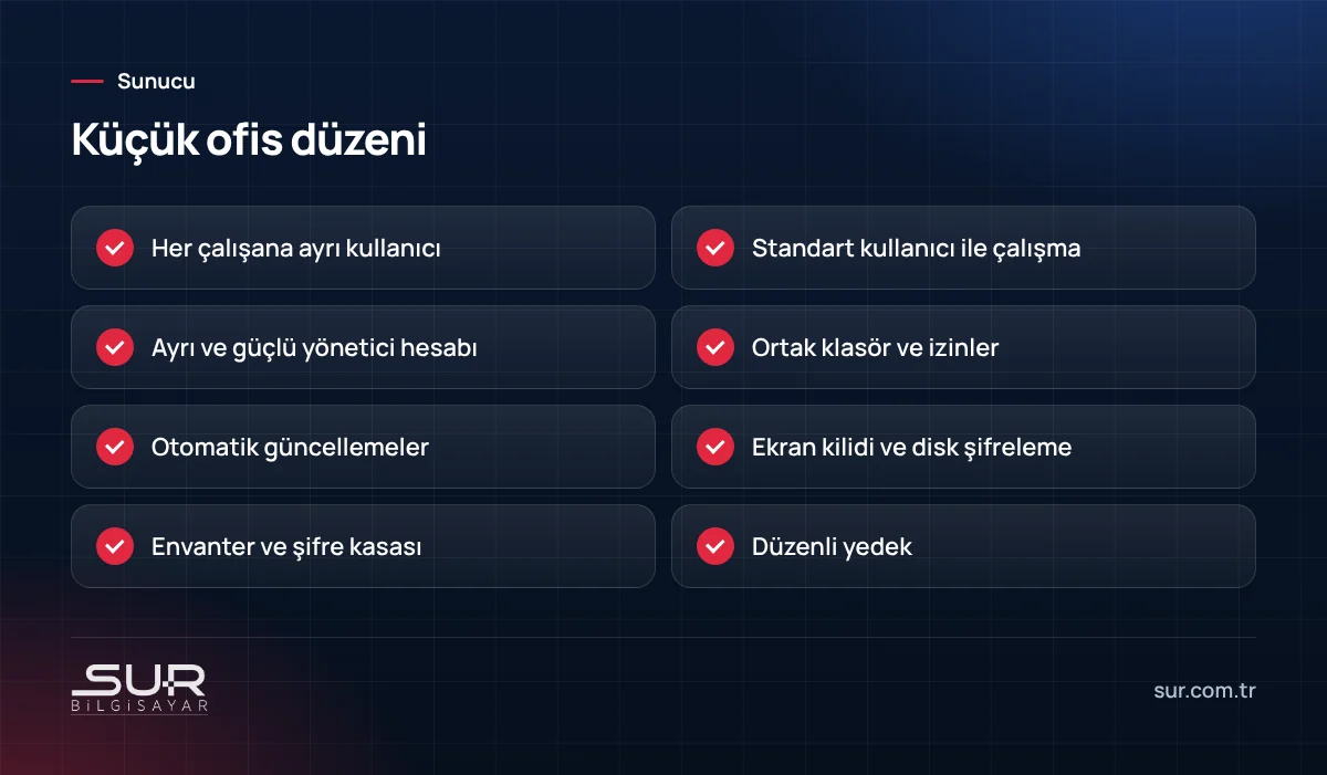 Domain olmayan küçük ofiste bilgisayar yönetimi