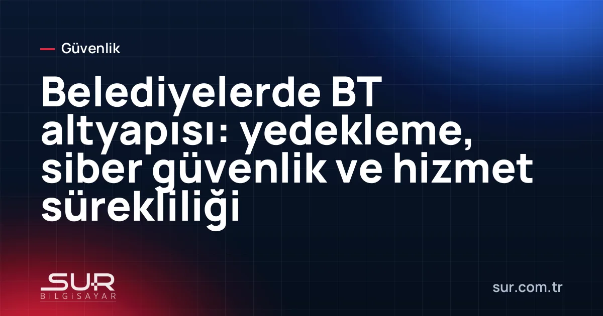 Belediye sistem odasında sunucular ve yedekleme cihazı