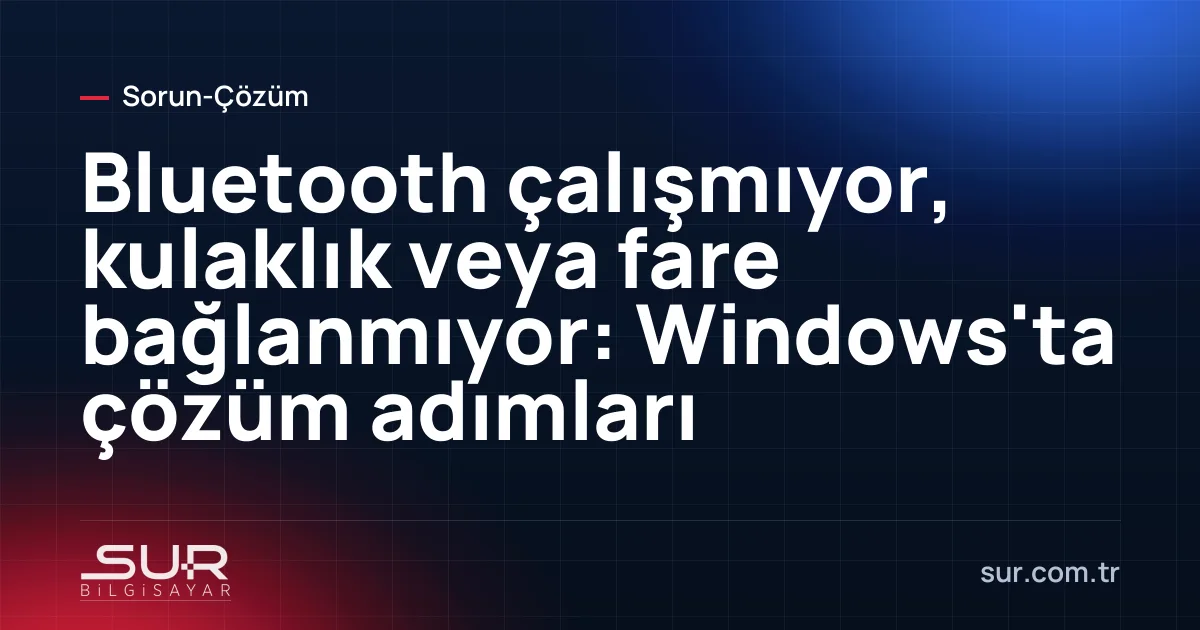 Windows Bluetooth ayarlarında eşleştirilmiş kulaklık ve fare listesi