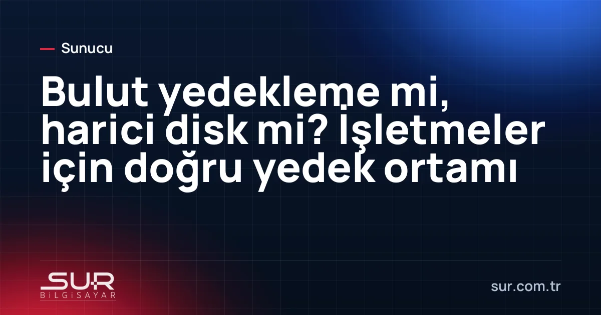 Masada harici disk ve bulut simgesiyle yedekleme düzeni
