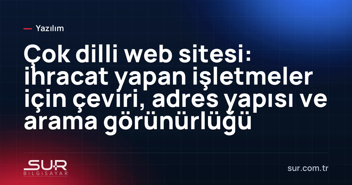 Web sitesinde Türkçe, İngilizce ve Arapça dil seçici