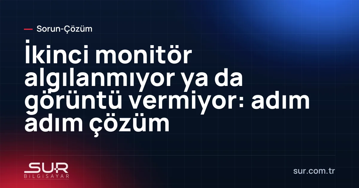 Masada iki monitörlü çalışma düzeni ve kablo bağlantıları