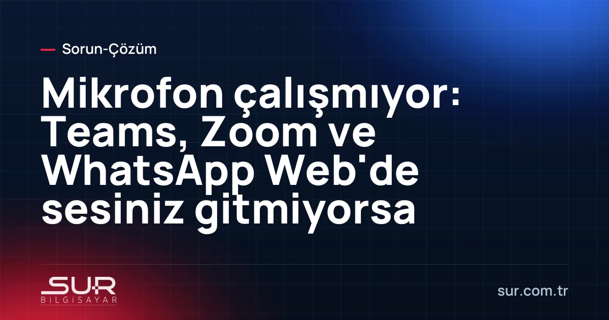 Laptop ekranında görüntülü toplantı ve kapalı mikrofon simgesi