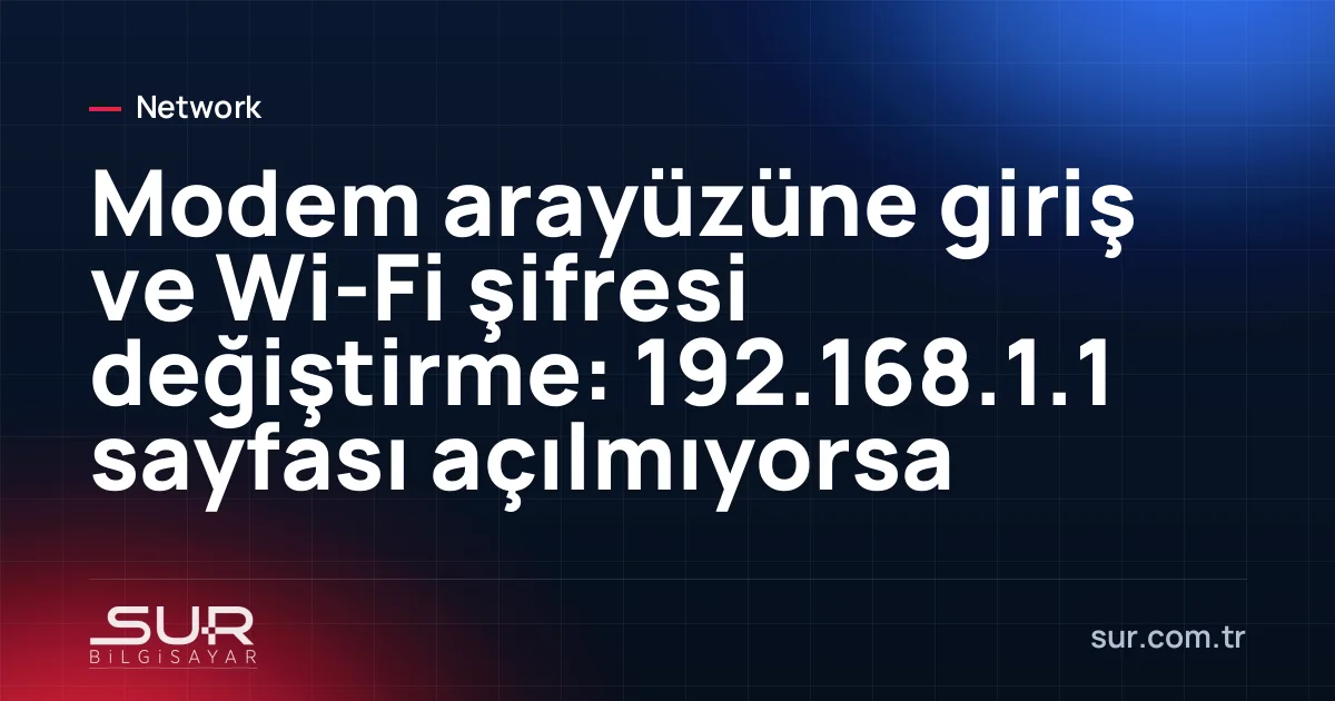 Tarayıcıda modem arayüzü giriş sayfası ve kablosuz ayarlar menüsü