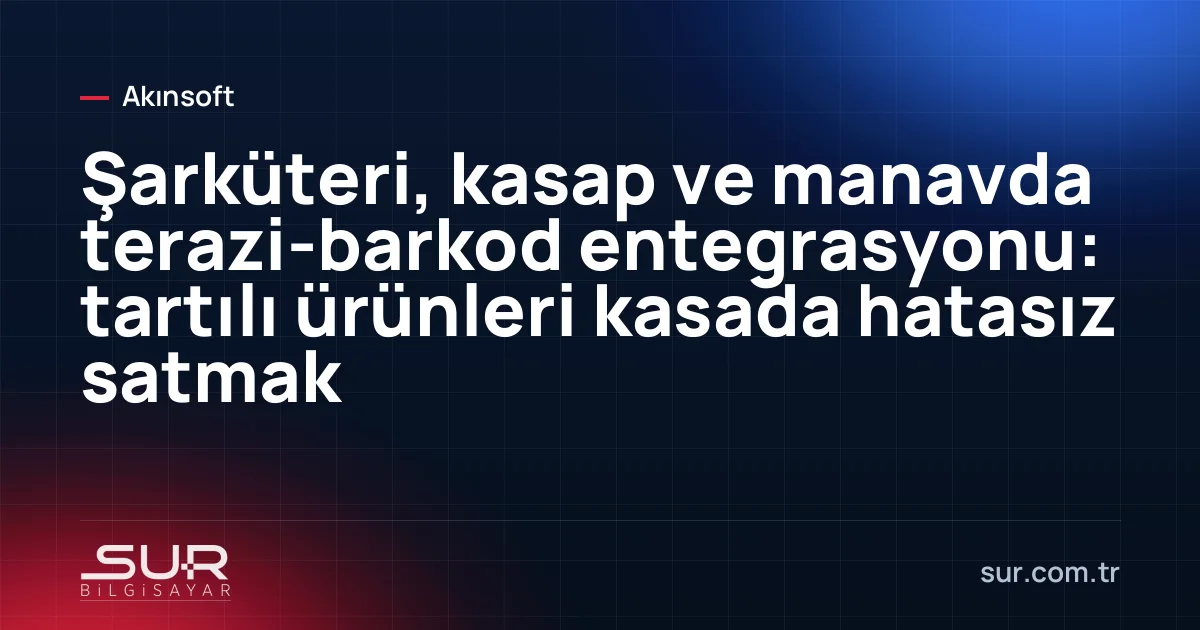 Şarküteride etiketli terazinin bastığı barkodlu fiyat etiketi