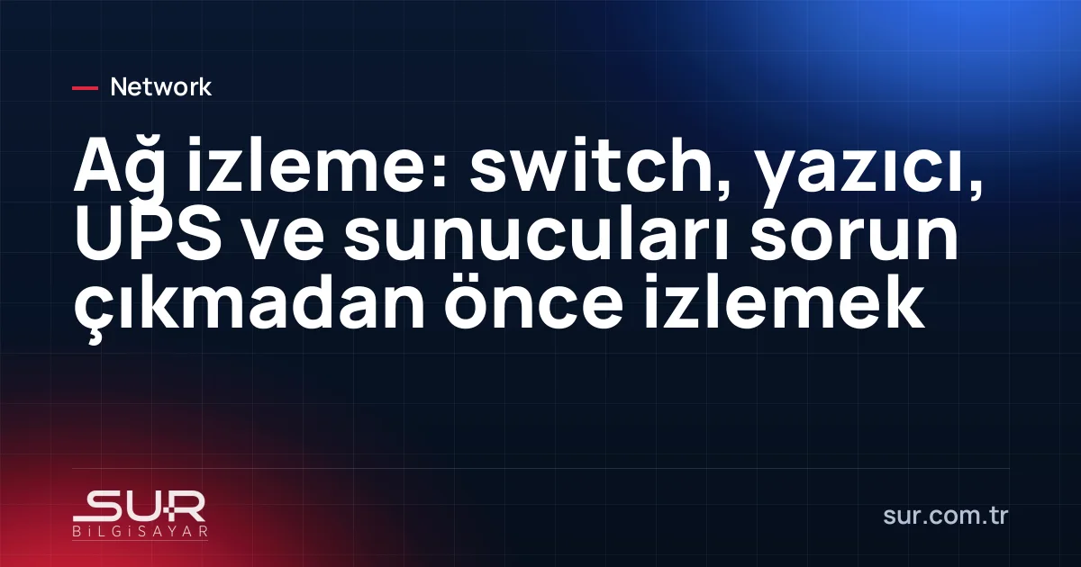 Ağ izleme panelinde cihaz durumları ve uyarı grafikleri