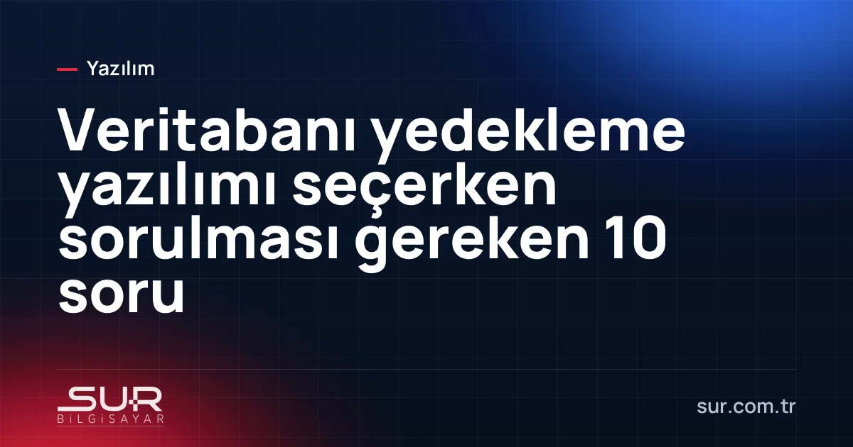 Yedekleme yazılımı karşılaştırma kontrol listesi
