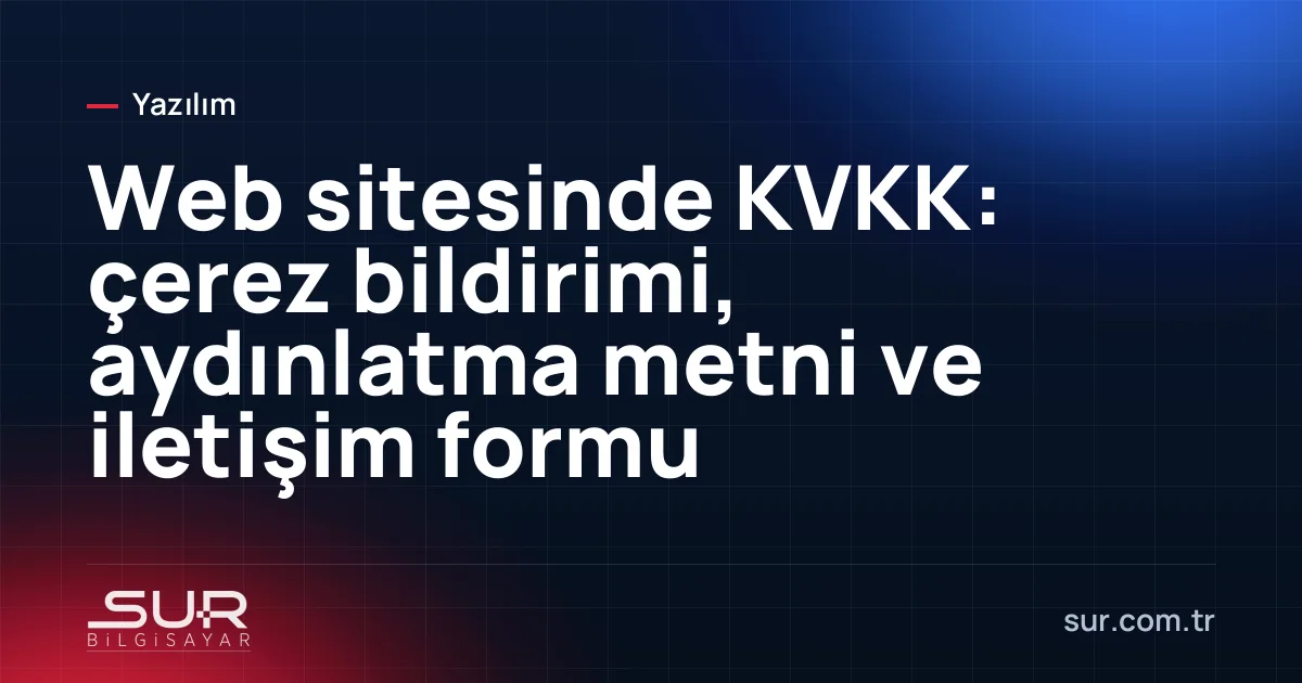 Web sitesinde çerez tercih penceresi