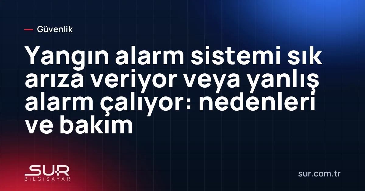 Yangın alarm panelinde arıza uyarı ışıkları ve tavanda duman dedektörü