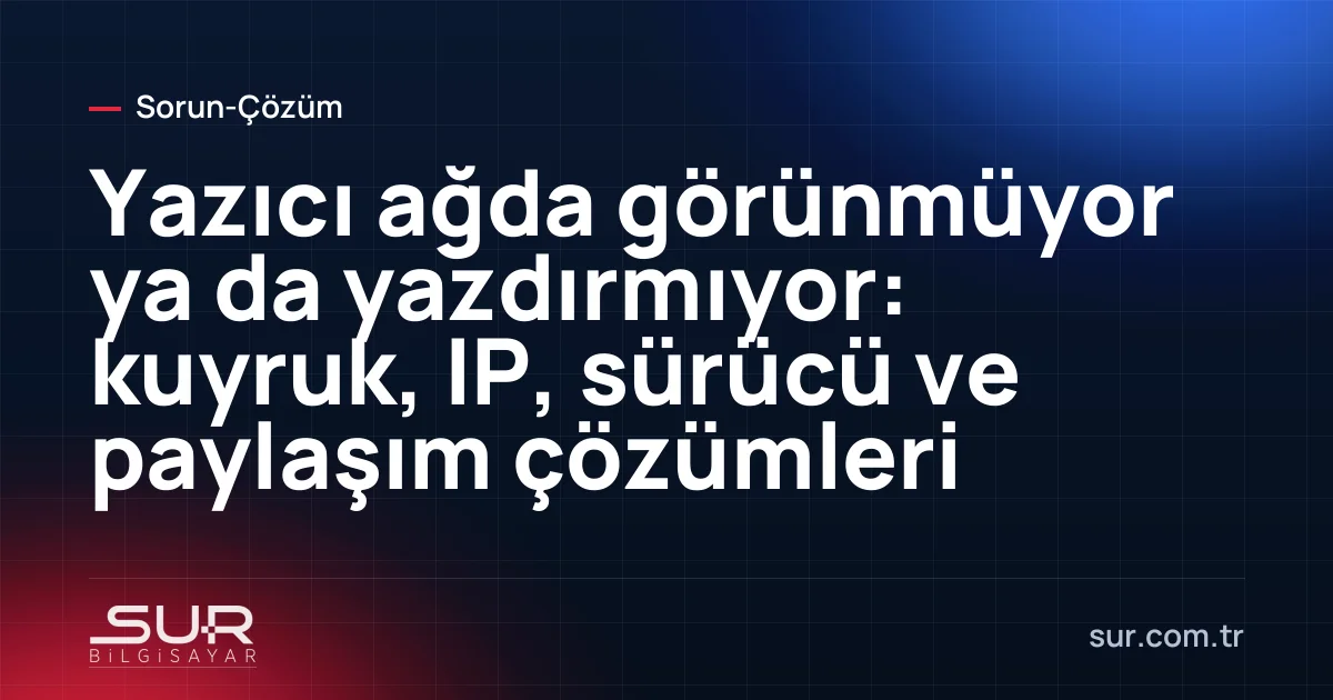 Ofiste ağa bağlı bir lazer yazıcı ve bilgisayar ekranında çevrimdışı yazıcı uyarısı